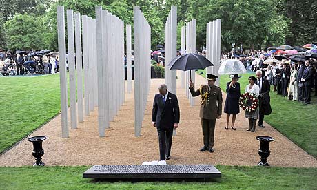 The 7/7 Memorial Hyde Park. Photograph: Jeremy Selwyn